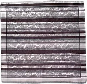 ESTATE MEN'S METALLIC GRADIENT PAISLEY STRIPE ITALIAN SILK POCKET SQUARE