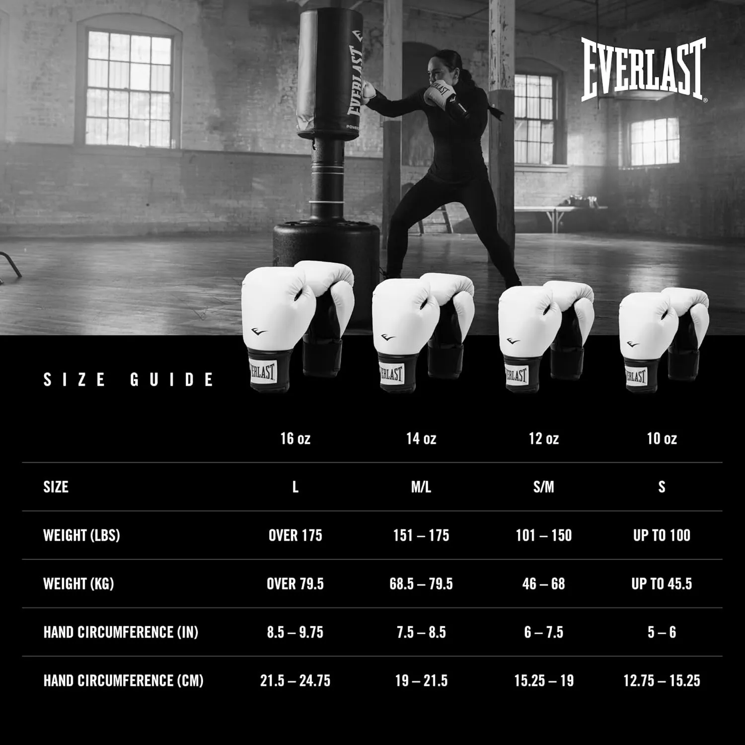 Everlast Prostyle 2 Boxing Gloves, Entry Level Training Gloves for Men and Women, Secure Fit Hook and Loop Closure & Ventilation, Heavy Bag & Speedbag Training