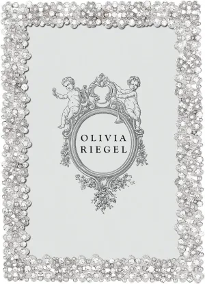 Evie Silver Austrian Crystal 4x6 Frame by Olivia Riegel - 4x6