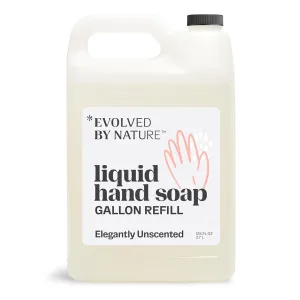Evolved By Nature Liquid Hand Soap Refill, 128 Oz, Unscented, Biodegradable Formula
