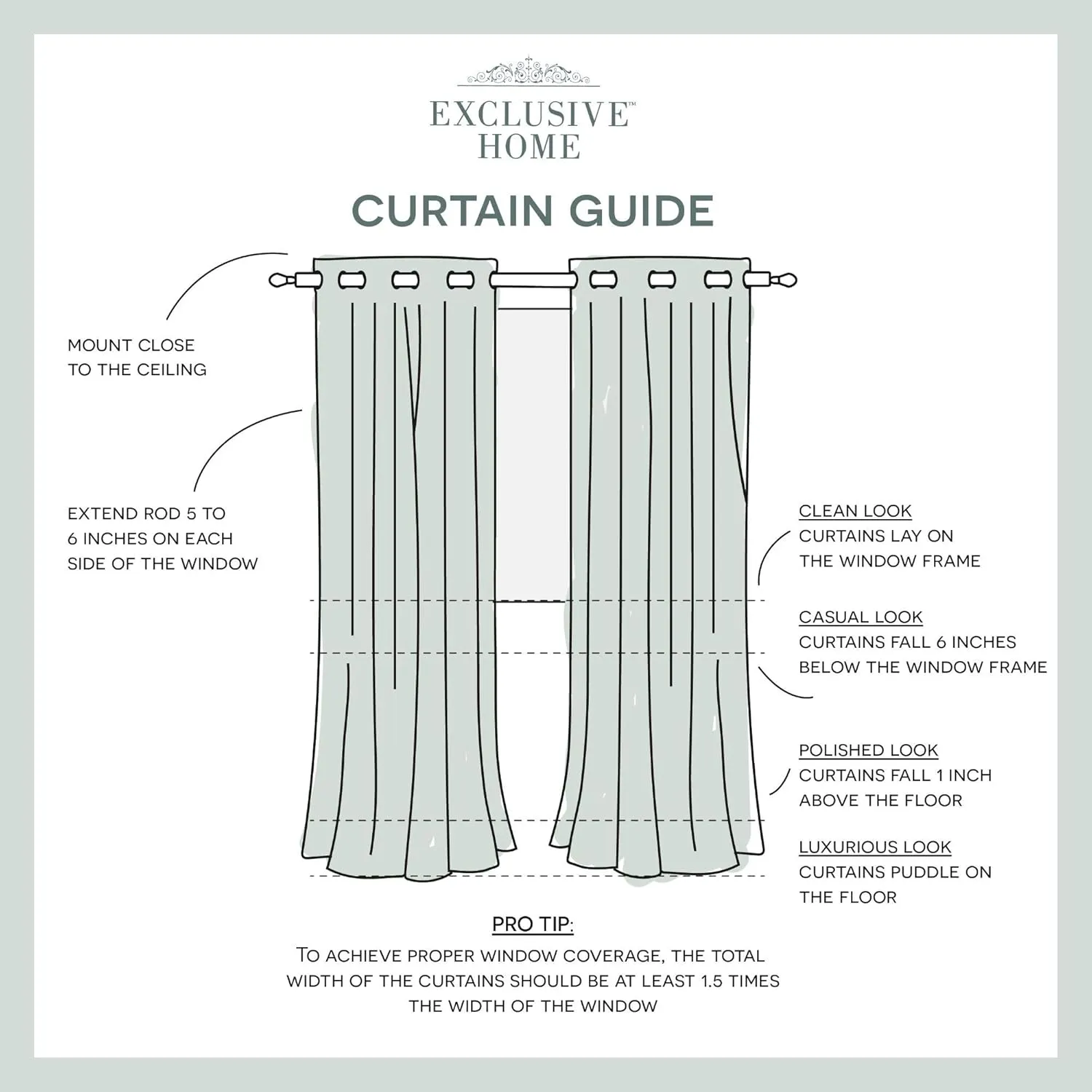 EXCLUSIVE HOME Chateau Striped Faux Silk Grommet Top Curtain Panel Pair, 54"x84", Taupe