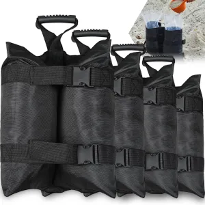 Extra Large 320LB Canopy Sandbags Weight Bags with Inner Plastic Bag(4-Pack), Upgraded Full-Sized Hook & Loop, Heavy Duty Leg Weights Sand Bags for Gazebo, Pop up Tents, Patio Umbrellas