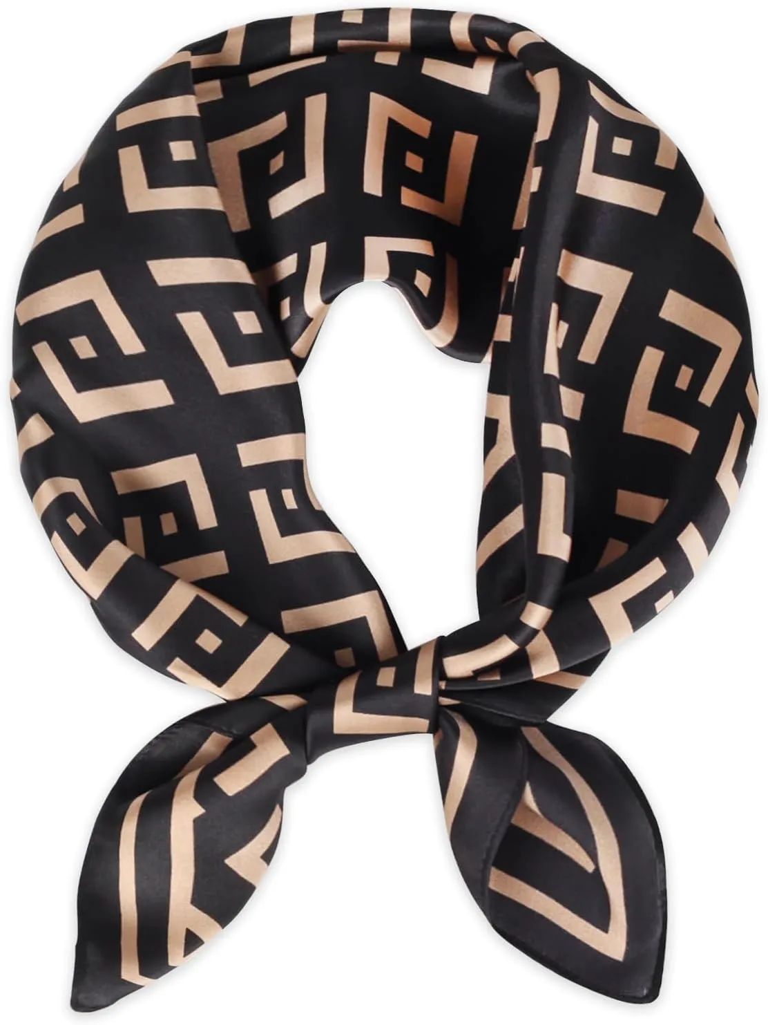 EXTREE 100% Pure Mulberry Silk Scarf Fashion Hair for Women Scarf Lightweight Square Neckerchief 27.5× 27.5 inches