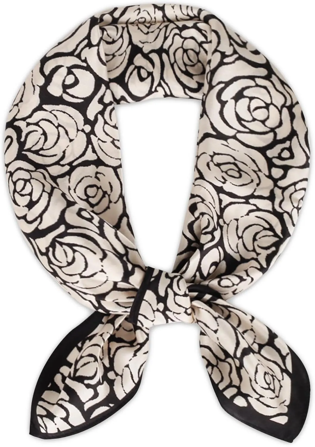 EXTREE 100% Pure Mulberry Silk Scarf Fashion Hair for Women Scarf Lightweight Square Neckerchief 27.5× 27.5 inches