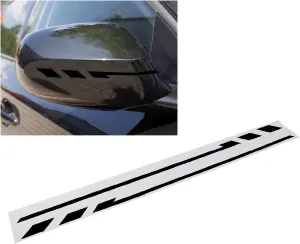 F34481 PIN-Striping Mirror Cap Design Black-Width = 1,3cm: 2X 35,5cm