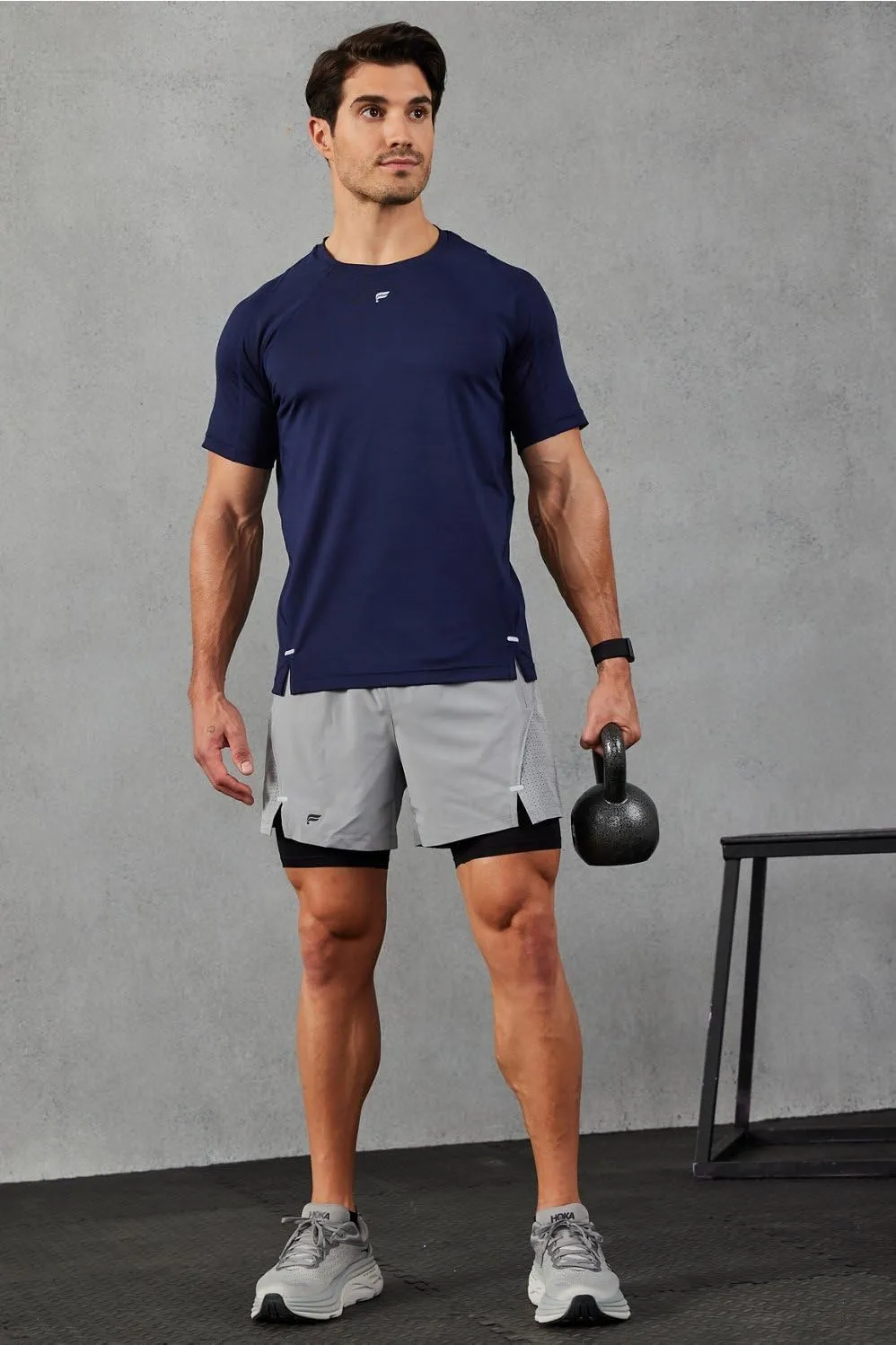Fabletics Men's The Kadence Short (Lined), Performance Running, Jogging, Training, Ultra Lightweight