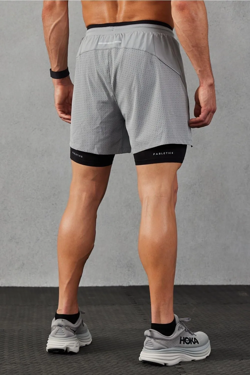 Fabletics Men's The Kadence Short (Lined), Performance Running, Jogging, Training, Ultra Lightweight