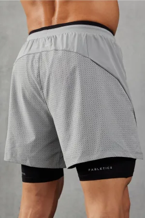 Fabletics Men's The Kadence Short (Lined), Performance Running, Jogging, Training, Ultra Lightweight