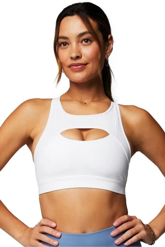Fabletics Women's Mesh Breathable Medium Impact Sports Bra