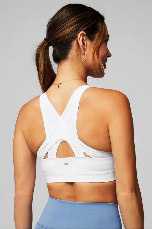 Fabletics Women's Mesh Breathable Medium Impact Sports Bra