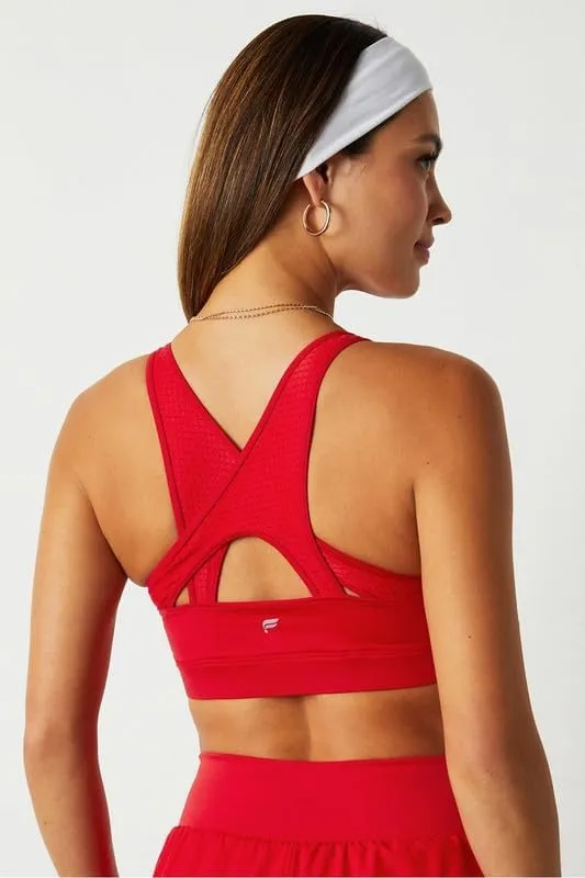Fabletics Women's Mesh Breathable Medium Impact Sports Bra