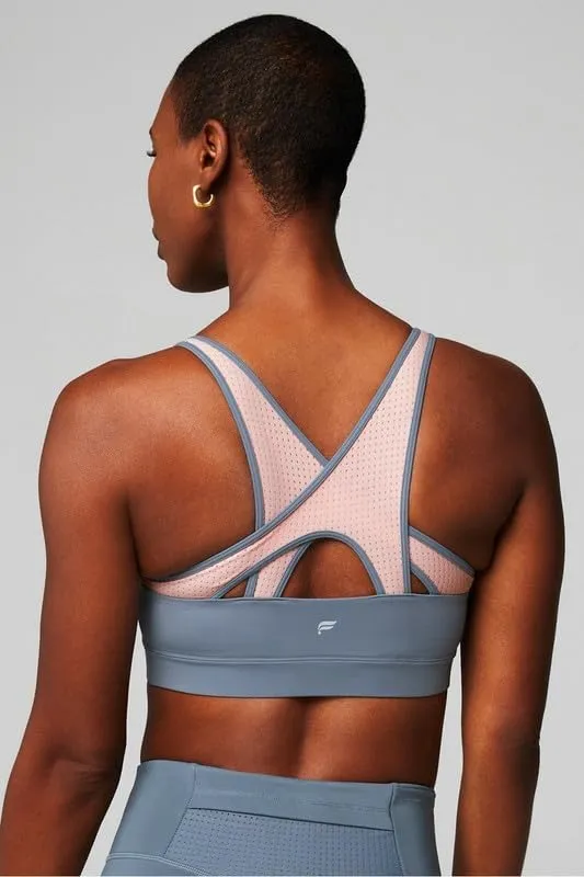 Fabletics Women's Mesh Breathable Medium Impact Sports Bra