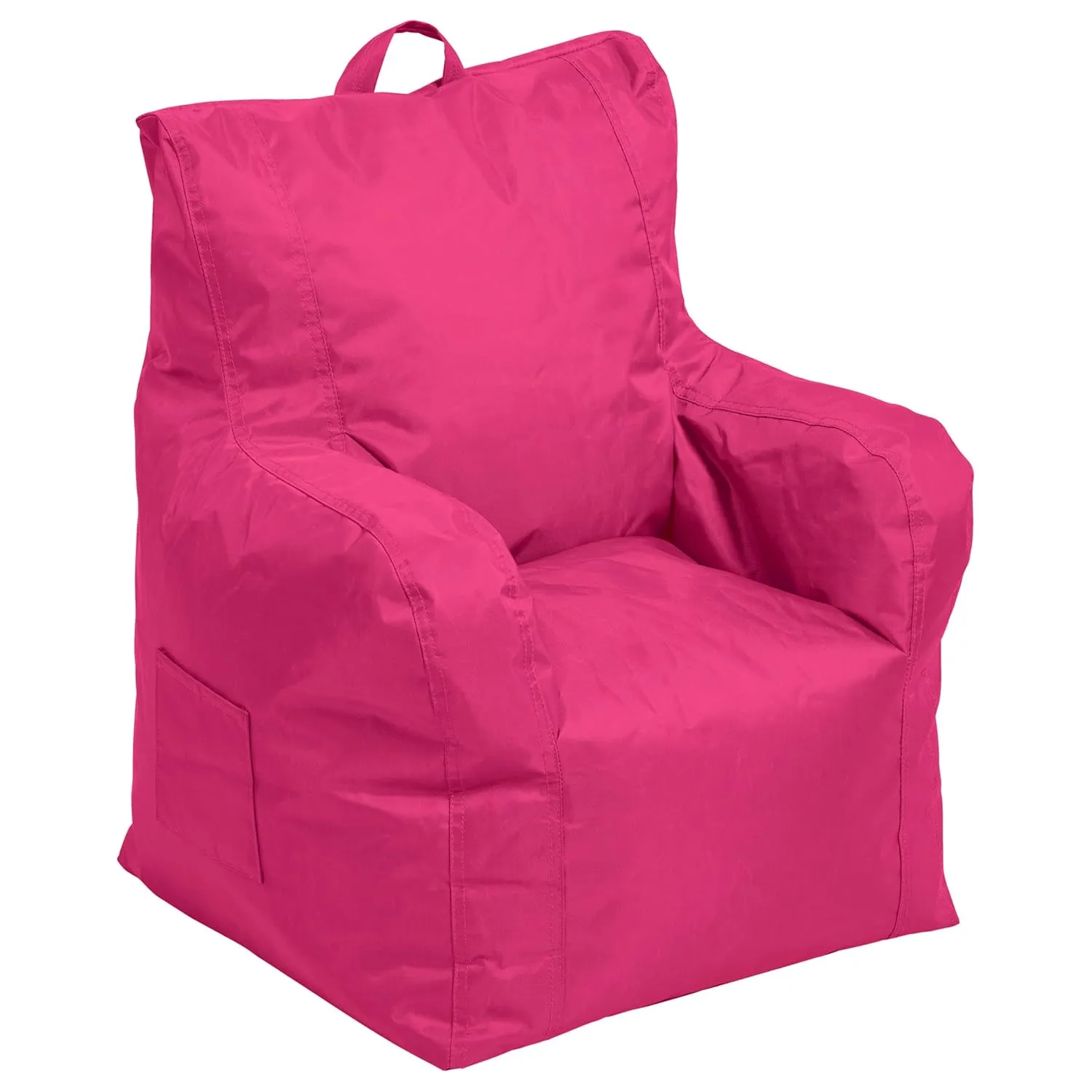 Factory Direct Partners 10483-RS Cali Little Bear Sack Bean Bag Chair, Dirt-Resistant Coated Oxford Fabric - Raspberry