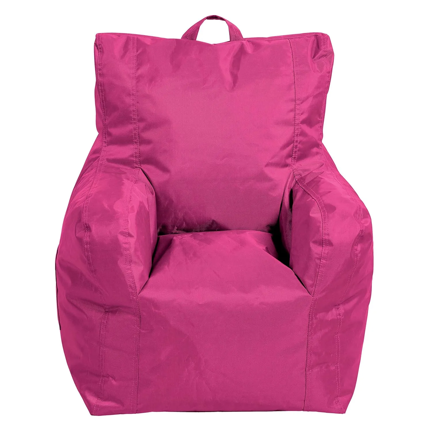 Factory Direct Partners 10483-RS Cali Little Bear Sack Bean Bag Chair, Dirt-Resistant Coated Oxford Fabric - Raspberry