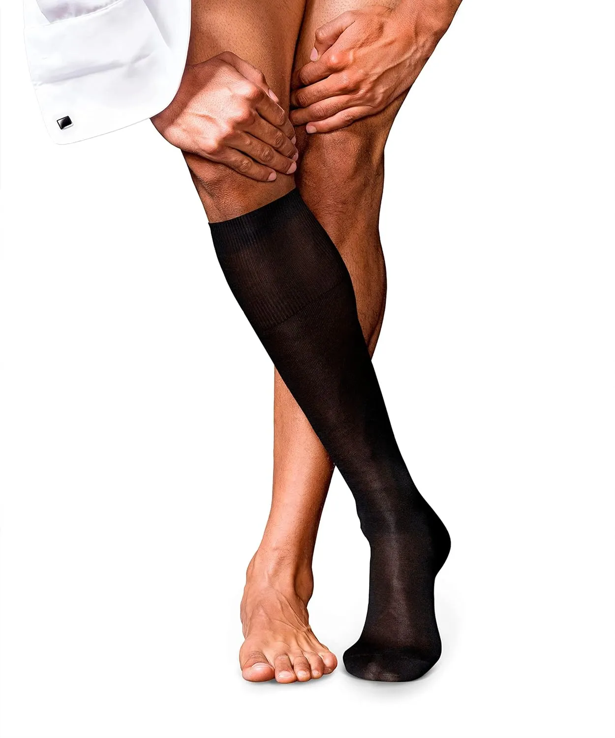 FALKE Men's No. 4 Silk Luxury Dress Socks, 1 Pair