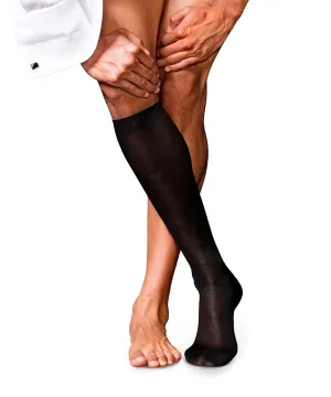 FALKE Men's No. 4 Silk Luxury Dress Socks, 1 Pair