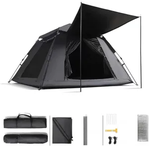 Family Tent,Sun Protection Large Tents for Camping Firm and Stable Utility Tents for Camping Hiking Picnic Garden 4 People