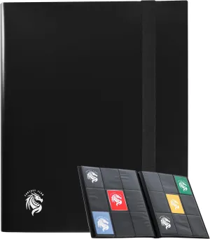 FANTASY CLUB | 9-Pocket Trading Card Binder – Elevate Your Collection with a Lightweight Black (PP) Album Featuring Elastic Strap Closure | Holds 360 Standard Size Cards (66 x 91mm| Acid and PVC Free
