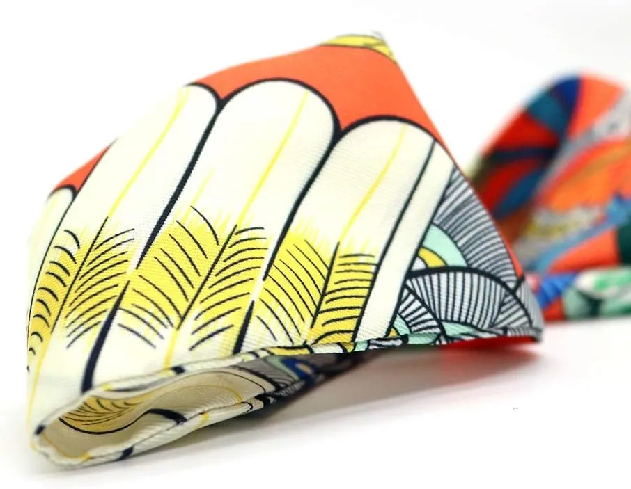 Fashion Natural Flower Bird Printing Handbag Handle Ribbon Scarf Neck Scarf for Women