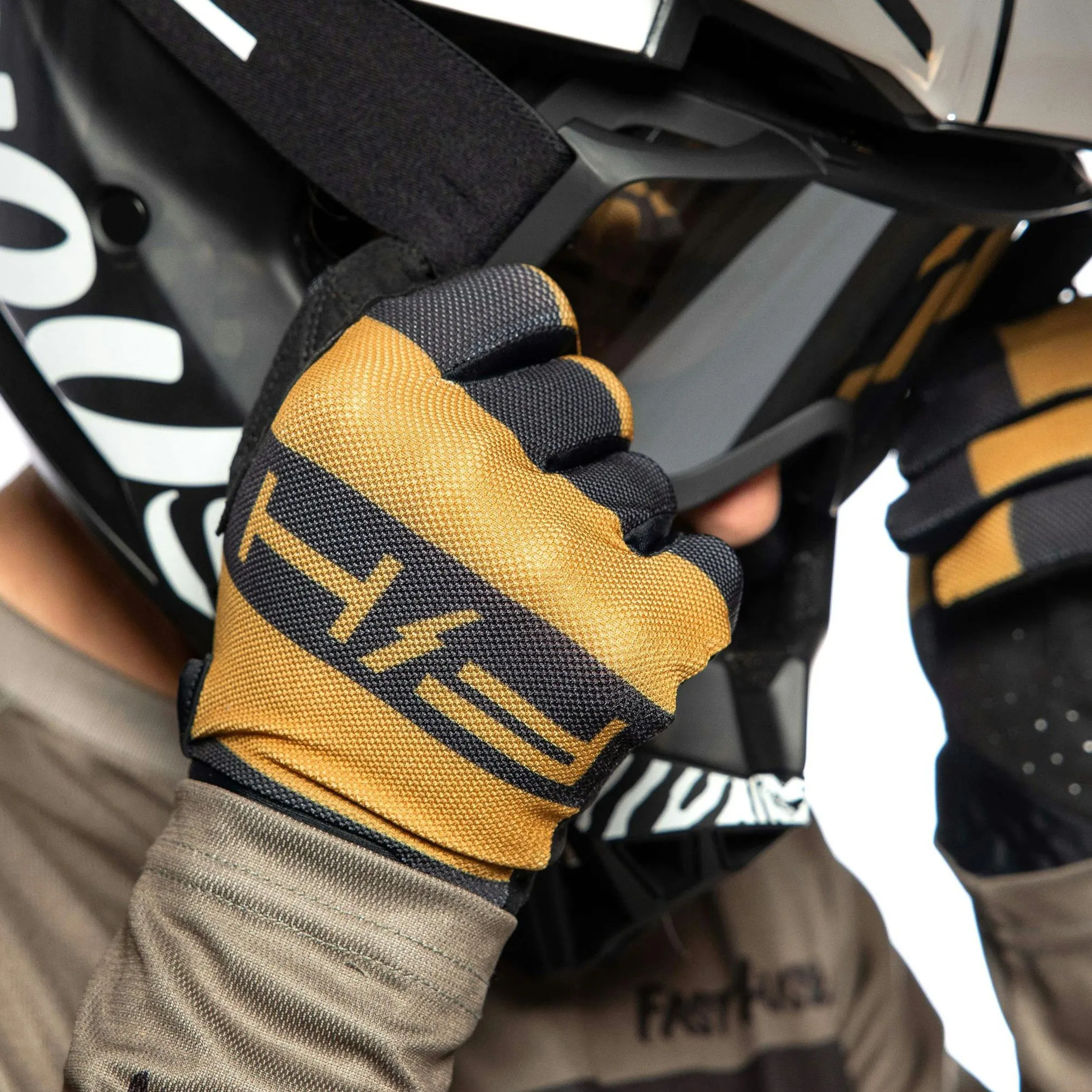 Fasthouse Vapor Ray Gloves - L - Vintage Gold