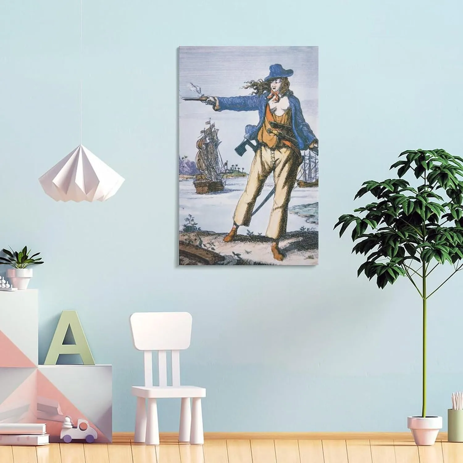 Female Pirate Anne Bonny Canvas Art Poster Picture Modern Office Family Bedroom Decorative Posters Gift Wall Decor Painting Posters 12x18inch(30x45cm)