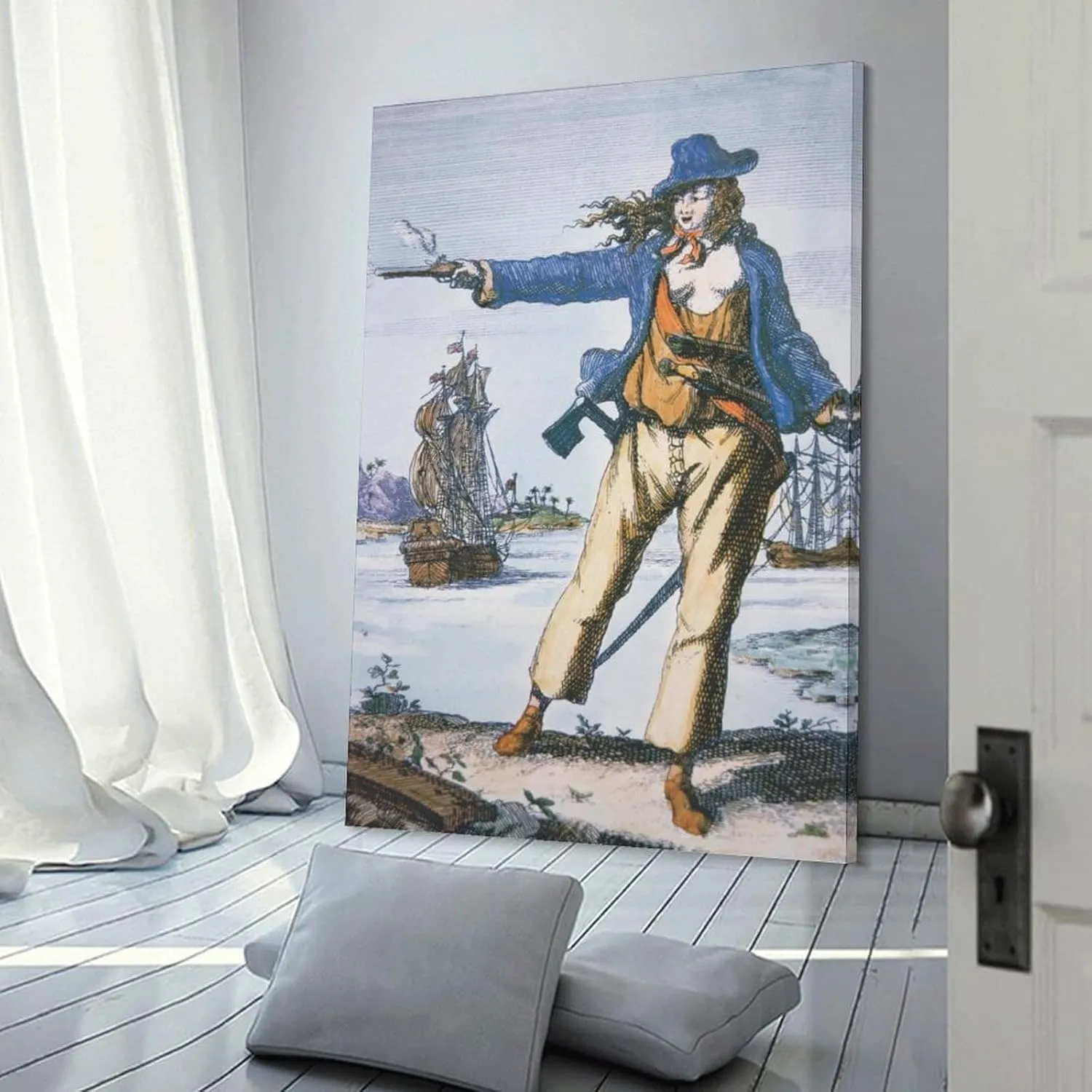 Female Pirate Anne Bonny Canvas Art Poster Picture Modern Office Family Bedroom Decorative Posters Gift Wall Decor Painting Posters 12x18inch(30x45cm)