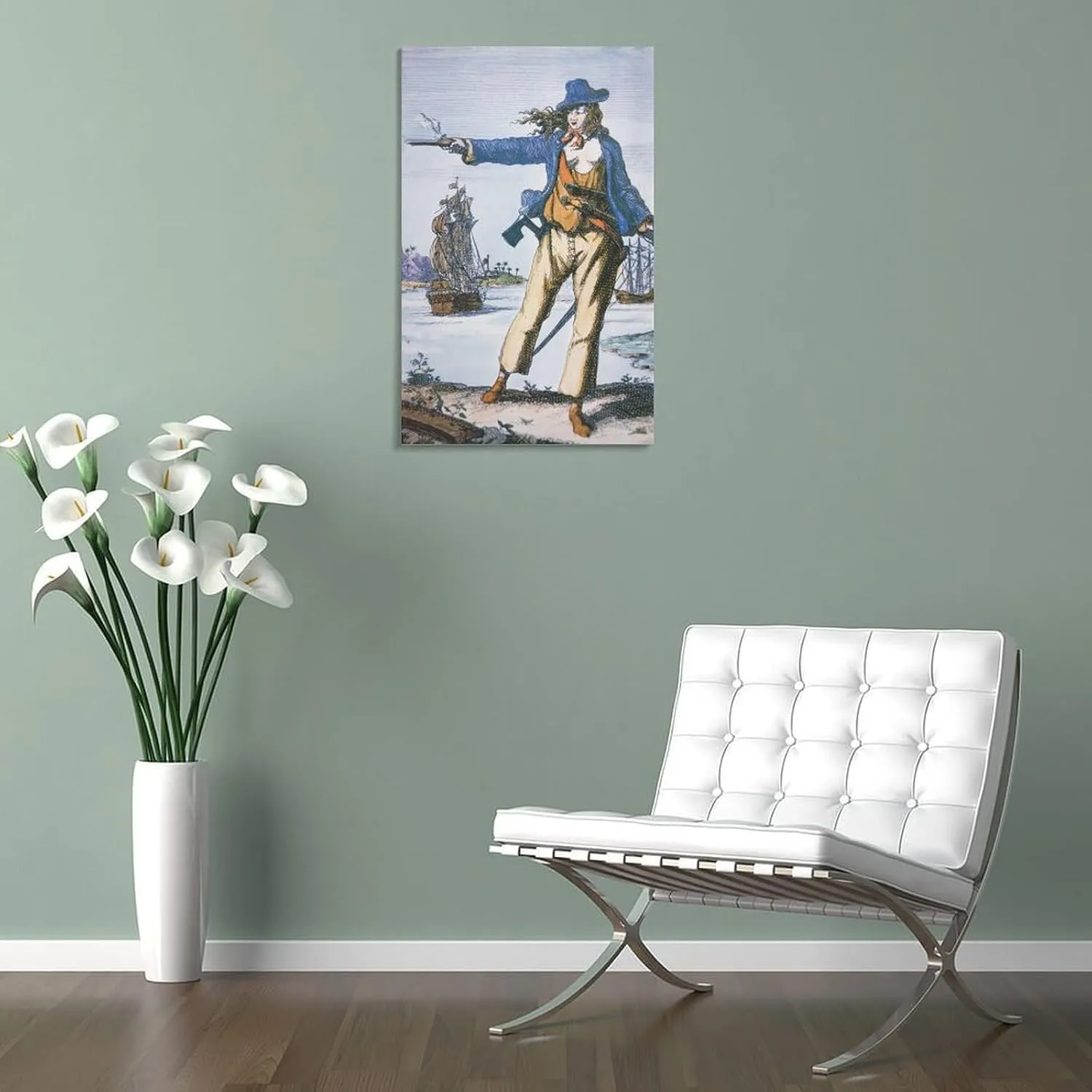 Female Pirate Anne Bonny Canvas Art Poster Picture Modern Office Family Bedroom Decorative Posters Gift Wall Decor Painting Posters 12x18inch(30x45cm)