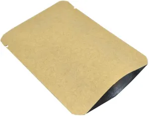 FERENLI 500 Pieces 3.9x5.9 inch (Usable Size 3.5x5.5 inch) Kraft Paper Open Top Vacuum Sealable Bags Mylar Foil Heat Seal Pouches for Sample Food Storage Packaging with Tear Notches