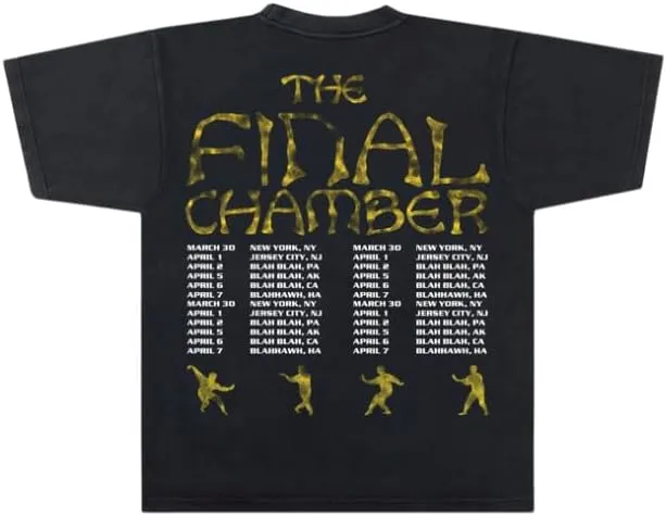 Final Chamber Tour T-Shirt, Black Concert Tee with Tour Dates