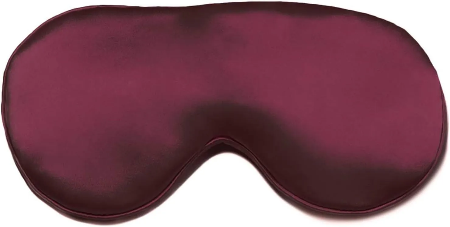 Fishers Finery 25 Momme Mulberry Silk Sleep Mask | Blindfold | Anti-Wrinkles (Wine)