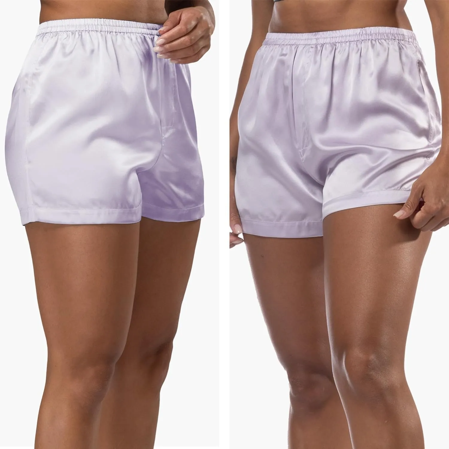 Fishers Finery Women's 100% Mulberry Silk Boxer; Sleepwear; Lounge Shorts