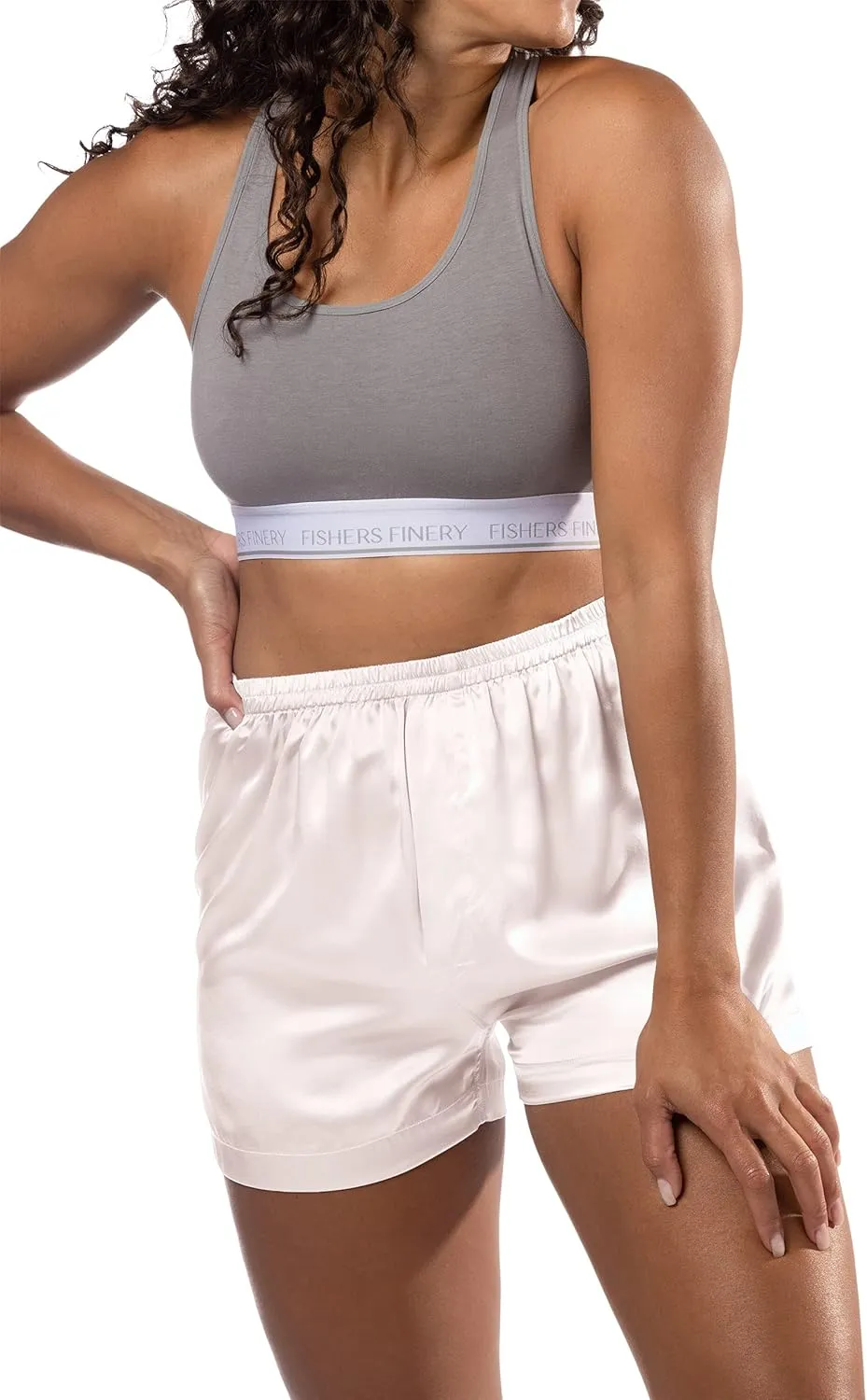 Fishers Finery Women's 100% Mulberry Silk Boxer; Sleepwear; Lounge Shorts