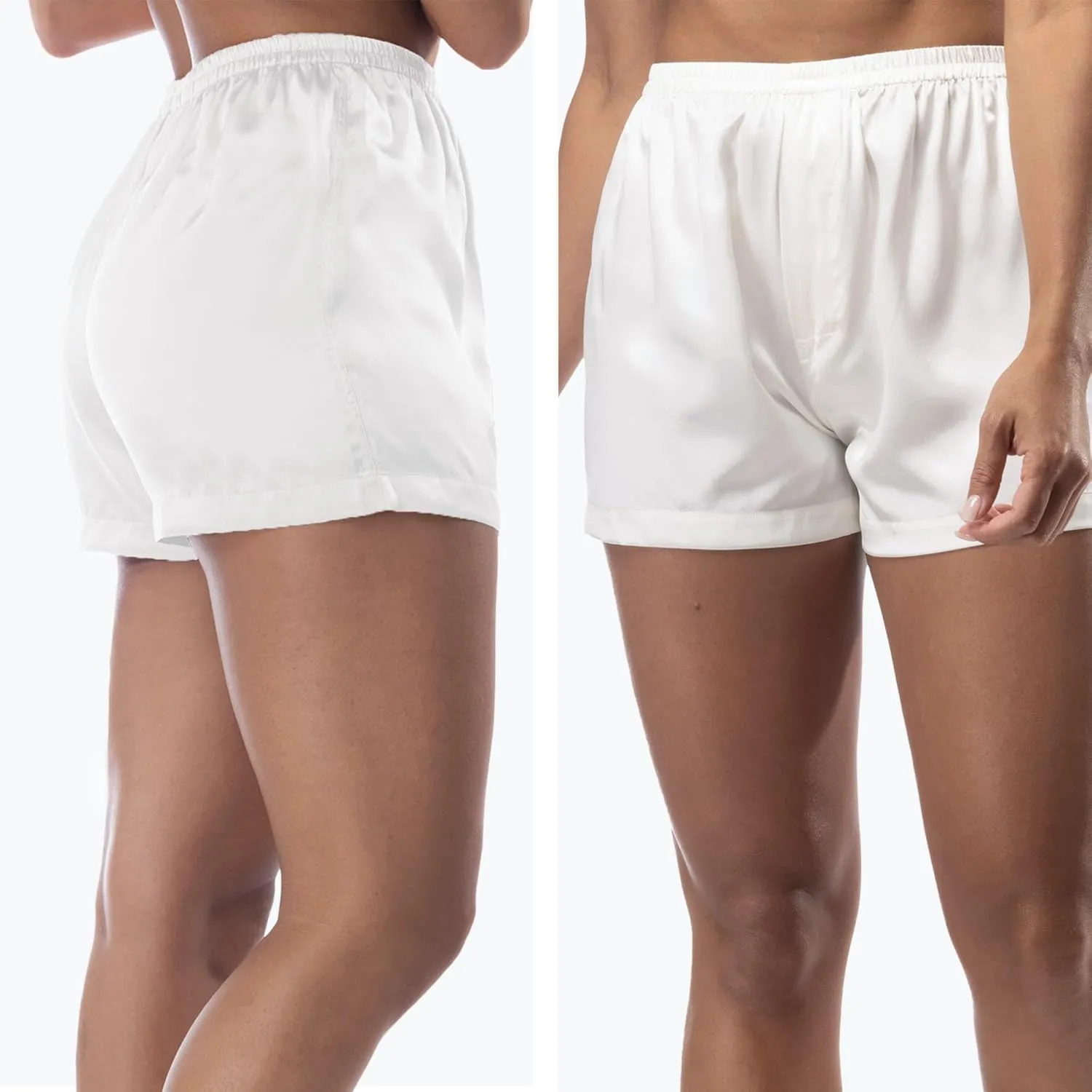 Fishers Finery Women's 100% Mulberry Silk Boxer; Sleepwear; Lounge Shorts