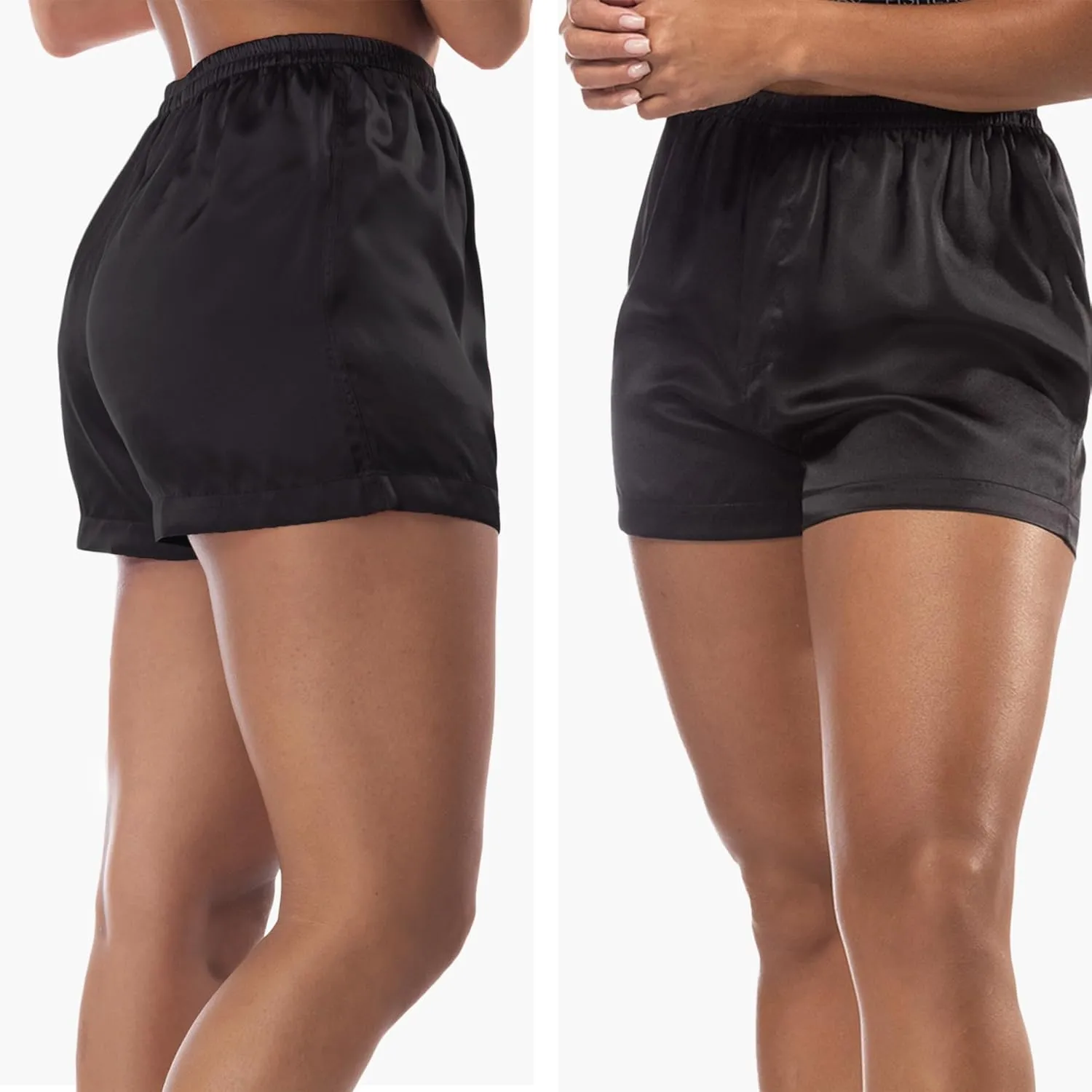 Fishers Finery Women's 100% Mulberry Silk Boxer; Sleepwear; Lounge Shorts