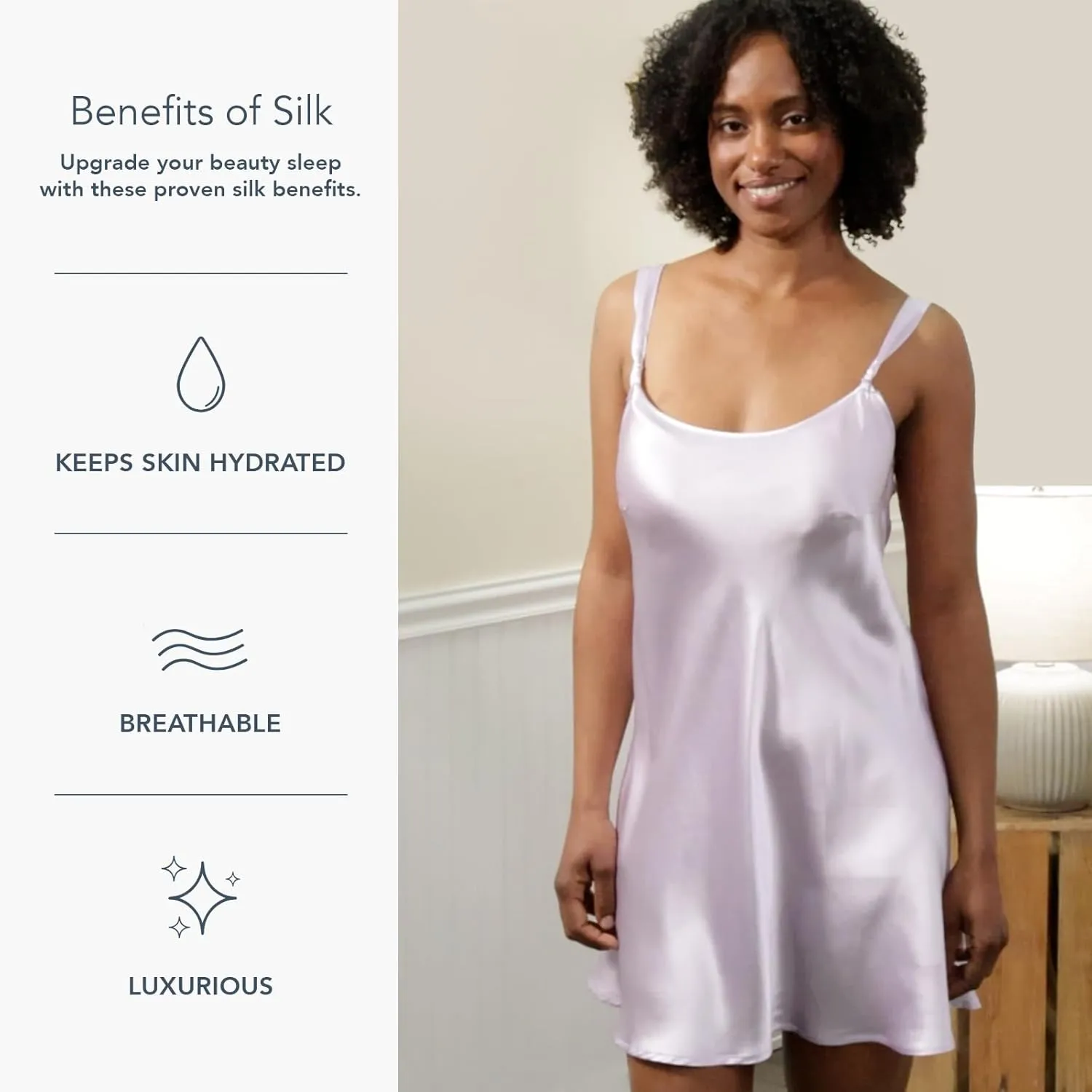 Fishers Finery Women's 100% Pure Mulberry Silk Chemise; Nightgown