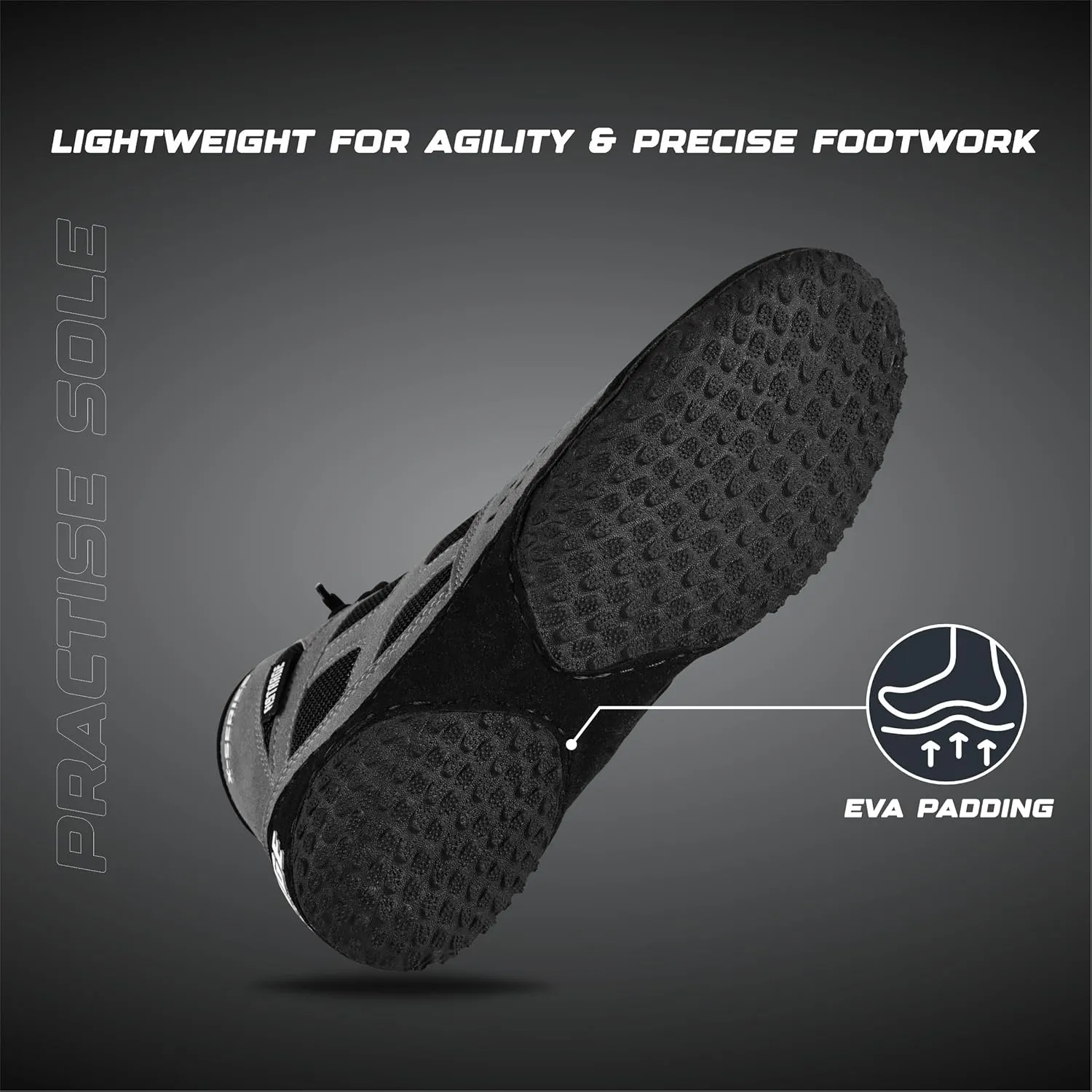 FISTRAGE Wrestling Shoes For Men, Women, Youth Lightweight Shoes Fighting Wrestling - AmmaraHide Seude with Rubber Sole, Sports Master Training Boots | Combat Footwear | Ventilated Design With Mesh | Pro Geniune Handmade Unisex Shoes