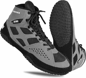 FISTRAGE Wrestling Shoes For Men, Women, Youth Lightweight Shoes Fighting Wrestling - AmmaraHide Seude with Rubber Sole, Sports Master Training Boots | Combat Footwear | Ventilated Design With Mesh | Pro Geniune Handmade Unisex Shoes