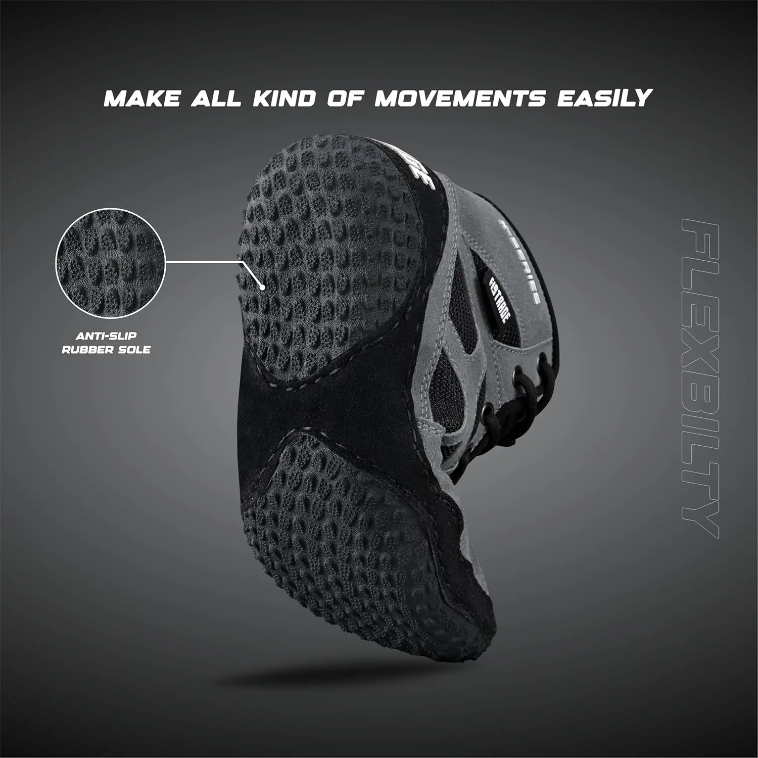 FISTRAGE Wrestling Shoes For Men, Women, Youth Lightweight Shoes Fighting Wrestling - AmmaraHide Seude with Rubber Sole, Sports Master Training Boots | Combat Footwear | Ventilated Design With Mesh | Pro Geniune Handmade Unisex Shoes