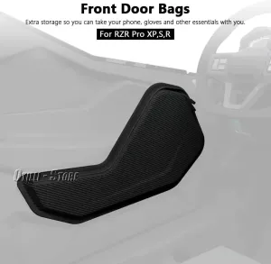 Fits for Polaris RZR XP 4 Pro S PRO R 4 2025 Side Door Storage Bags UTV Accessories 6 Quart Front/Rear Door Tool Bags Waterproof UTV Door Bag with Zipper (Front Door Bags)