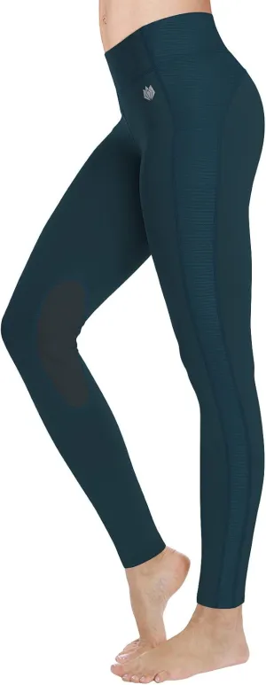 FitsT4 Sports Women's Riding Tights Knee Patch Ventilated Active Schooling Tights