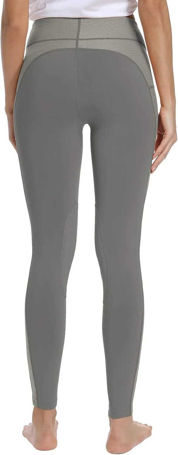 FitsT4 Sports Women's Riding Tights Knee Patch Ventilated Active Schooling Tights