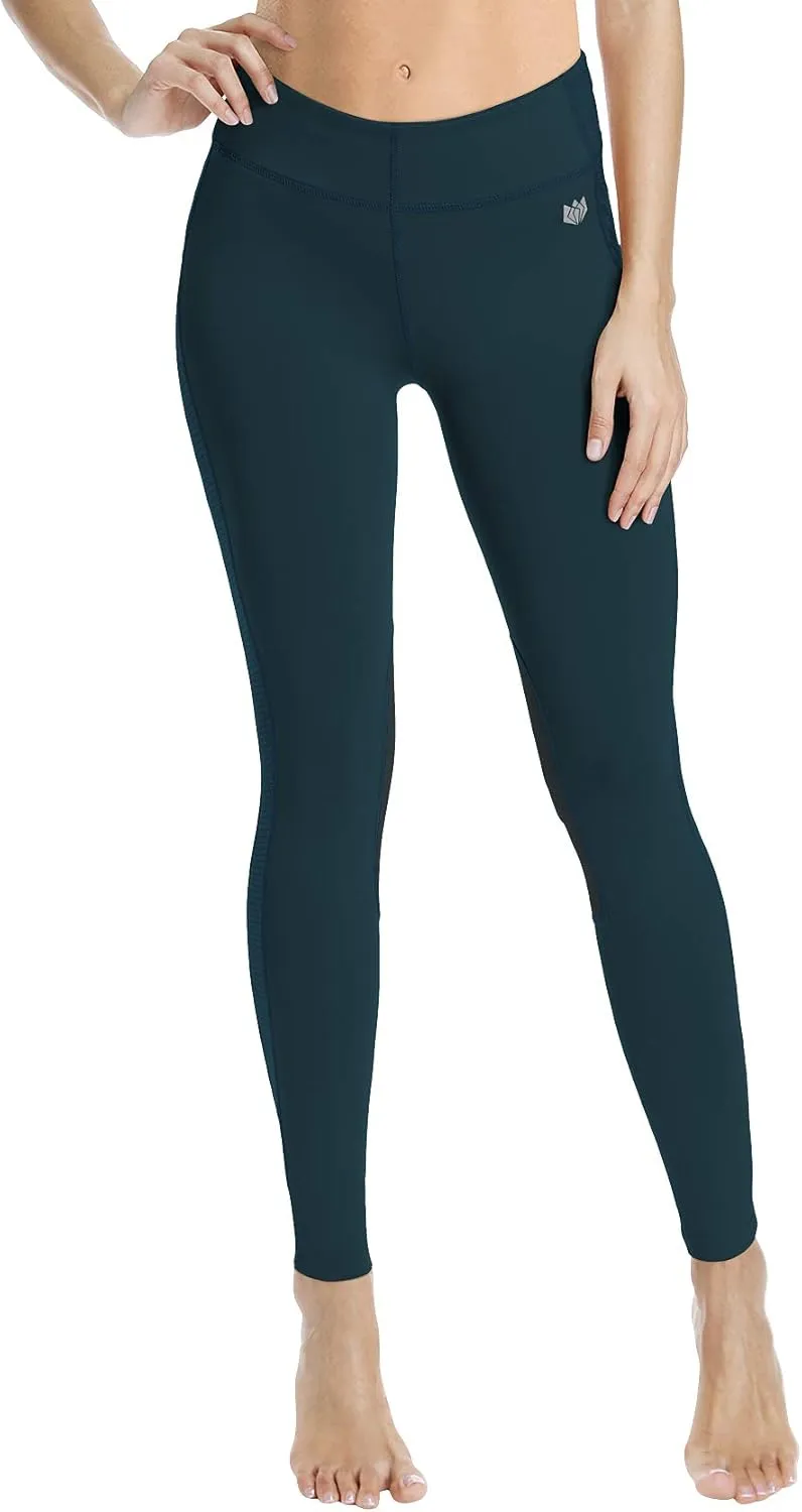 FitsT4 Sports Women's Riding Tights Knee Patch Ventilated Active Schooling Tights