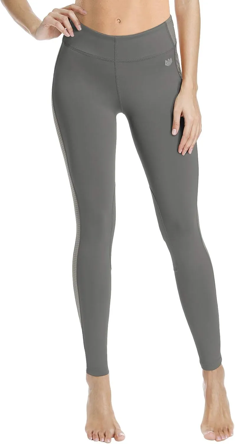 FitsT4 Sports Women's Riding Tights Knee Patch Ventilated Active Schooling Tights