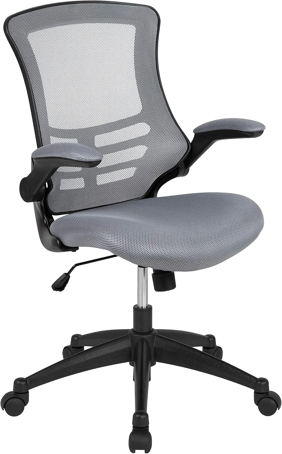Flash Furniture Kelista Office Chair, Ergonomic, Mid-Back, Dark Gray Mesh with Swivel