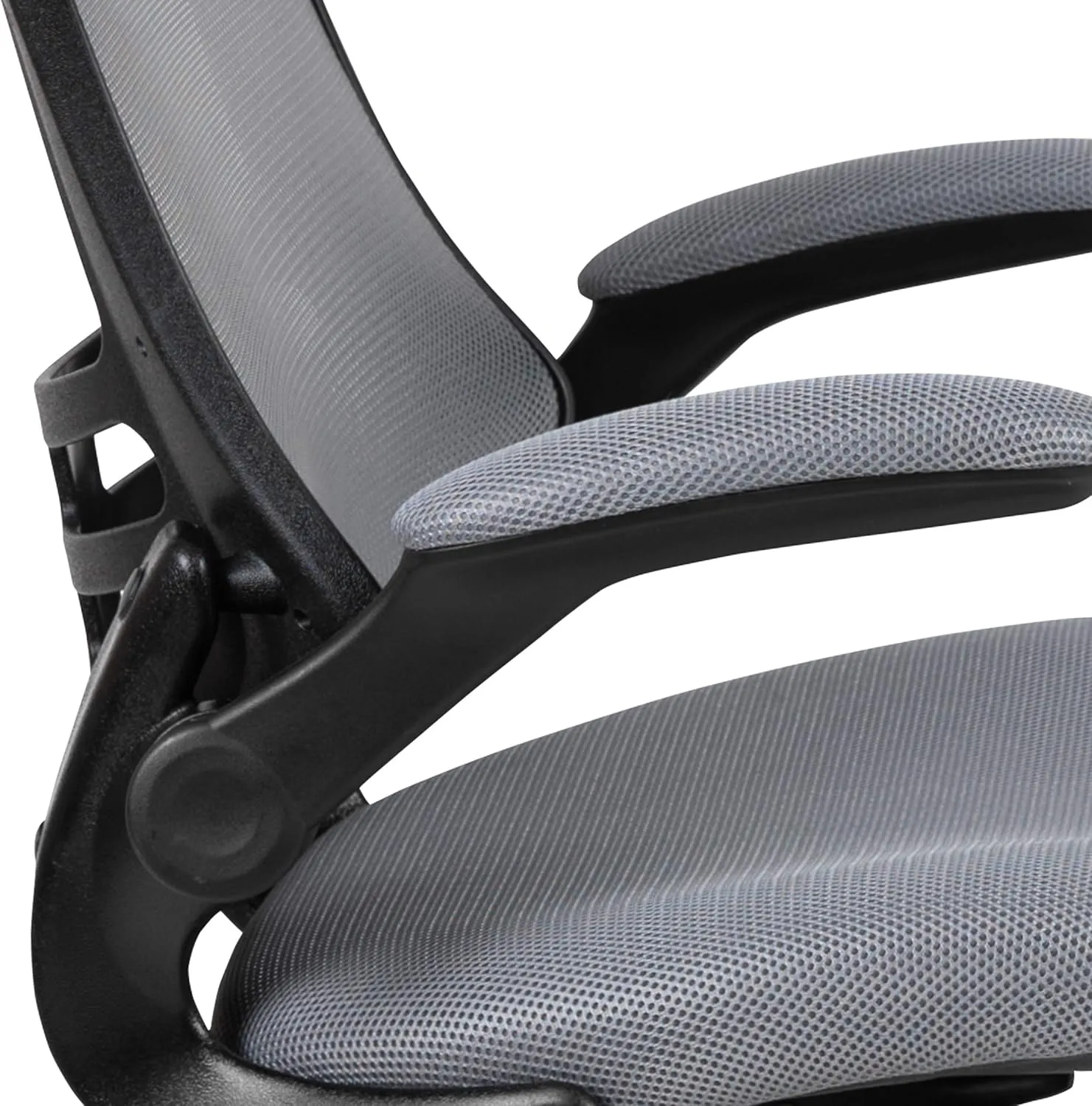 Flash Furniture Kelista Office Chair, Ergonomic, Mid-Back, Dark Gray Mesh with Swivel