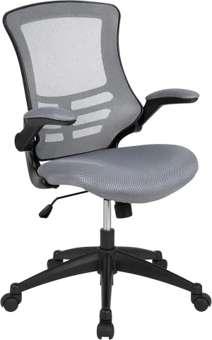 Flash Furniture Kelista Office Chair, Ergonomic, Mid-Back, Dark Gray Mesh with Swivel