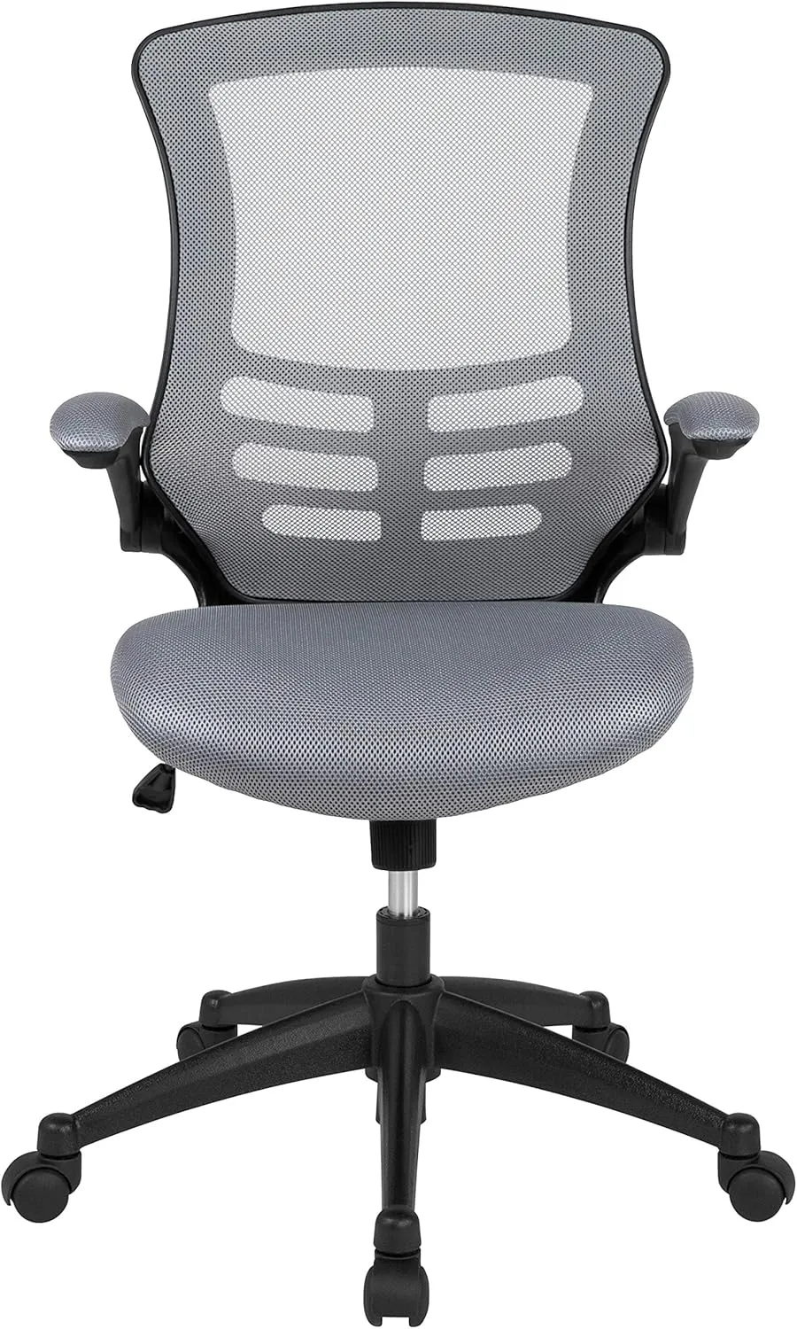 Flash Furniture Kelista Office Chair, Ergonomic, Mid-Back, Dark Gray Mesh with Swivel