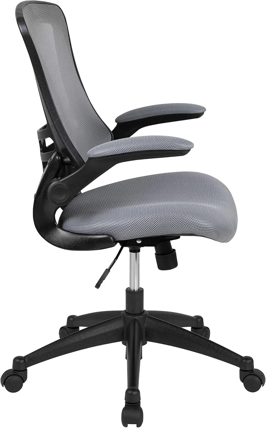 Flash Furniture Kelista Office Chair, Ergonomic, Mid-Back, Dark Gray Mesh with Swivel