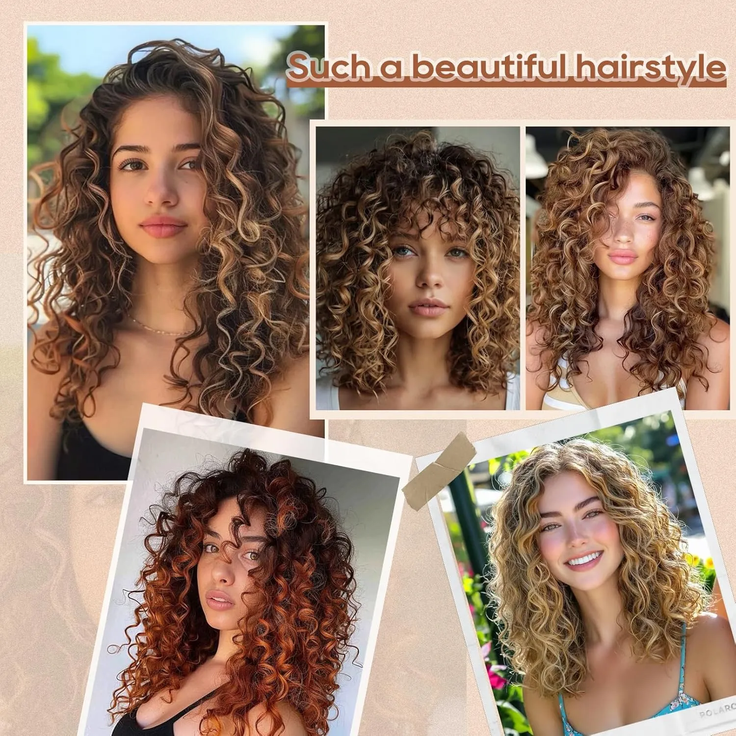 FLUFYMOOZ 4PC Clip in Hair Extensions, 14 Inch 100％ Pure Protein Silk Short Hairpiece Deep Curly Wavy Hair Extensions Clip in Natural Soft Hairpiece for Women-Brown with Deep Blonde Highlights