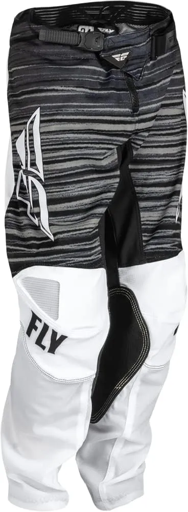 Fly Racing 2023 Youth Kinetic Mesh Pants (Black/White/Grey, 22)